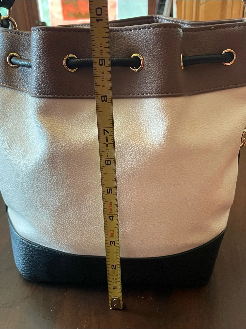ANNE KLEIN Colorblock Bucket Bag Crossbody Shoulder Purse Drawstring Card Holder